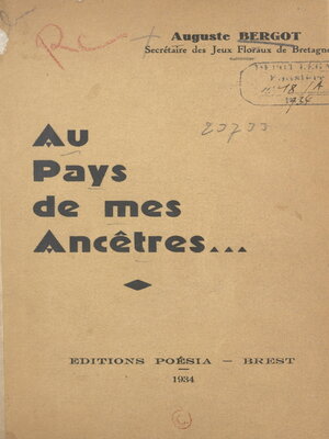 cover image of Au pays de mes ancêtres (Brest et ses alentours)